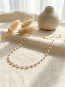 1条女童甜美优雅轻盈奢华时尚仿珍珠脚链，适合儿童夏季海滩、派对等场合佩戴，也可作为儿童生日礼物。 - 彩色 - 查看 5