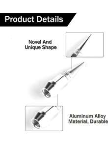 Tapas de válvulas de aleación de aluminio puntiagudas de 45 mm, paquete de 4 tapas de válvulas de ruedas y neumáticos a prueba de polvo, adecuadas para automóviles, SUV, camiones, bicicletas y motocicletas. - plata - Ver 4