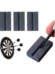 3pcs Dart Sharpener Set - V-Shaped Sharpener, Sharpening Stone, Dart Accessories, Metal Dart Tips, Dart Tools