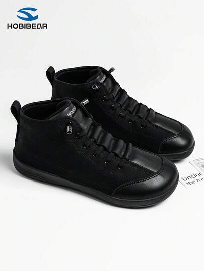 HOBIBEAR 1 par de tênis esportivos unissex de cano alto, leves, com sola de borracha macia, antiderrapantes, com ajuste largo, confortáveis, ideais para atividades ao ar livre, caminhadas e uso casual, cor sólida.