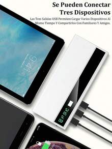 Power Bank Batería Portátil 20000mah Con luz LED,Carga rápida incorporados Pantalla LED digital cargador portátil, - Multicolor - Ver 7