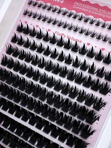3-In-1 Pointed Tip + 160D + Lower Lash Cluster, 6-18mm Long Pointed Tip Lower Lashes, D/DD, 178pcs Lash Cluster, Thick Individual Lashes, DIY Pointed Tip Lash Extension, Cartoon Lash Extension, Mink Lash Strip, Thick Lashes - DD - 查看 4