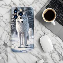 1PC Phone Case ,  White Wolf In Snowy Forest , Stylish Phone Case, Phone Decoration, All-around Lens Protection, Creative Small Gift, Funny Gift for Boys and Girls - ブラック - チェックする 6