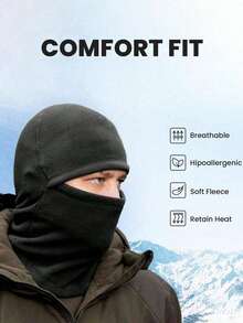 1个冬季防风面罩，防风保暖，包含颈部和耳部防护，全脸防风保暖面罩，男女通用，适合寒冷天气，摩托车配件，滑雪和户外活动训练装备，户外头饰，完美礼物 - 适合骑行、滑雪、钓鱼、徒步旅行