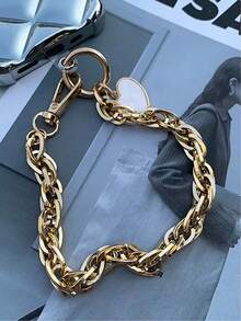 Luxuriöser hochwertiger Handtaschenriemen in Goldfarbe, Handykette, Autoschlüsselanhänger, Taschenverschluss kompatibel mit Android und den meisten Smartphones, Geschenke für Mutter, Familie, Freunde, Kinder, Geburtstag, Feiertage - Gold - Übersicht 4