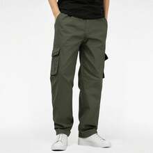 ¡RecomendadoPantalones Cargo Hombre 100% Algodón - Corte Recto, Ajuste Holgado, Cintura Elástica y Cómodo| Ideales para el Día a Día, Senderismo y Actividades Exteriores| Versátil y Casual¡Top de Temporada - A - Ver 2