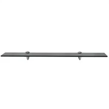 Larryhot Mensola Galleggiante in Vetro 70x10 cm 8 mm, Facile da assemblare, dall'estetica elegante e raffinata, pratica per riporre gli oggetti, la scelta ideale per l'organizzazione e la decorazione domestica - nero - Visualizzare 1