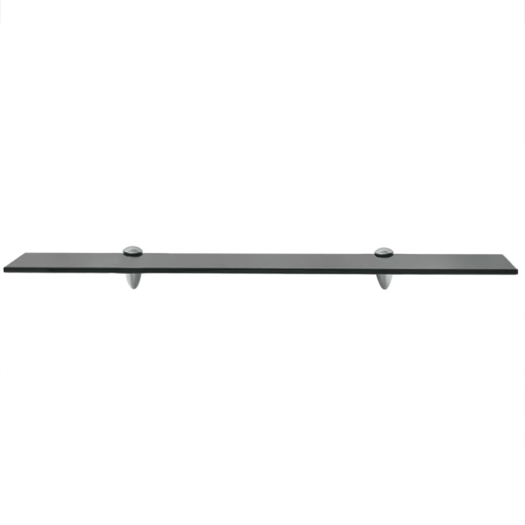 Larryhot Mensola Galleggiante in Vetro 70x10 cm 8 mm, Facile da assemblare, dall'estetica elegante e raffinata, pratica per riporre gli oggetti, la scelta ideale per l'organizzazione e la decorazione domestica - nero - Visualizzare 1