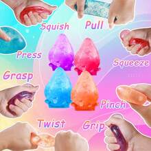 Fidget Toys Stress Cube, Slow Rising Ice Cube Squishy, Sensory Fidget Toys For Anxiety Relief, Sensory Squishy Toys For Kids With Autism, Calming Toys,Many Kinds Of Colors Are Select(Blue) - Màu xanh lam - Xem 4