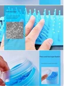 1pc Dog/Cat Paw Cleaning Cup, One-Step Paw Cleaner, Happy Cup Paw Washer, Universal Pet Paw Cleaning Tool - Blue - View 7