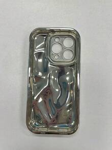 Husă pentru telefon texturată, placată anti-cădere Y2k, compatibilă cu Apple IPhone 15/15Pro/15Plus/15Promax - Argint - Vizualizare 10