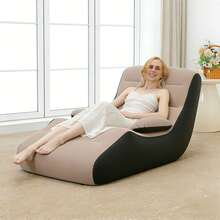 Foldable Sofa, Inflatable Recliner Thick & Durable Foldable, Compact Gaming Recliner Air Mattress Lounge Chair Leisure Bed, Camping Equipment, Camping Essentials - Multicolor - View 2