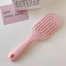 مشط طويل الذيل باللون الوردي، مصمم للنساء، بنمط مخطط مجوف، مضاد للكهرباء الساكنة، لاستخدامه في الحالتين الجافة والرطبة، يساعد على زيادة حجم الشعر، ويمكن استخدامه كأداة تصفيف شعر وكاكسسوار وردي. مشط تجعيد، أداة تصفيف شعر، بتصميم شبكي، مضاد للكهرباء الساكنة، سهل التمشيط حتى عند البلل. - متعدد الألوان - مشاهدة 12