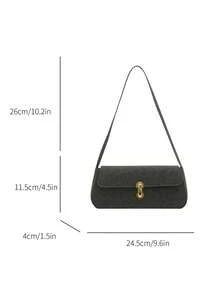 Unique Underarm Bag For Women, 2025 Autumn New Korean Fashion Shoulder Bag, Chic Lock Small Square Bag - Green - View 5