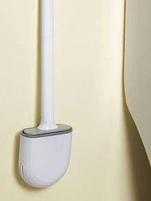 1/2pcs Toilet Brush Set, Silicone Handle Wall-Mounted Cleaning Kit For Bathroom - Multicolor - View 8