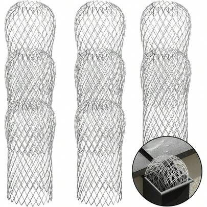 4pcs Expandable Aluminum Drain Cover, Leaf Guard, Prevents Clogging, Easy Installation, Heavy Duty Aluminum Drain Cover - Expandable Leaf Guard With Tight Mesh, Prevents Clogging, Easy Installation (Clip-On/Adhesive/Underground)