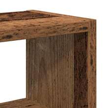 Larryhot Estantería de pared madera ingeniería envejecida 45x16x45 cm, Fácil de montar, elegante y hermoso, y conveniente para almacenar artículos, es una opción ideal para el almacenamiento y la decoración del hogar. - Marrón - Ver 6