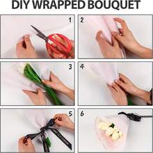 20pcs Matte Finish Gift Wrapping Paper, Semi-Transparent Waterproof Flower Packaging Paper For Florists, Valentine's Day