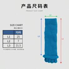 Middle Yoga Five Toe Socks, Split Toe Socks, Exposed Toe Sleeping Socks, Correction Of Thumb Eversion, Massage Five Finger Socks - 黑色 - 查看 3