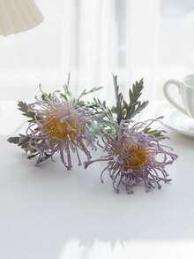 1/120pcs 14.96 Inch Artificial Chrysanthemum Flowers, Fake Plants For Home, Restaurant, Living Room, Outdoor Garden Decor, Floral Arrangement, Photography Props, Spring, Summer, Vase, Flower Wall, Wreath, Bridal Bouquet, Wedding Decoration, DIY Wreath Materials, Birthday Party Decor, Home Decor Accessories, Valentine's Day - Light Purple - View 5