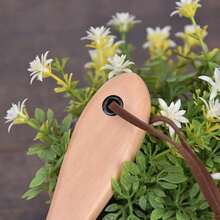 1pc Wooden Horse Hair Coat Brush, Long Handle Clothes Brush, High-End Shoe Polishing Brush - Brown - View 2