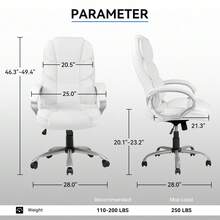 Office Chair Ergonomic High-Back Executive Desk Chair With Adjustable Swivel - trắng - Xem 8