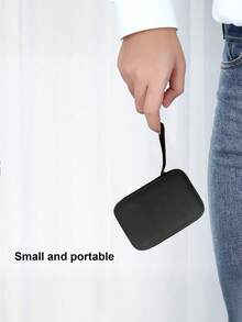 Portable EVA Travel Storage Bag With Protective Zipper And Hanging Strap, Suitable For Storing Mobile Hard Drives, USB Drives, Headphones, Phone Chargers, Cables And Other Items - Black - View 5