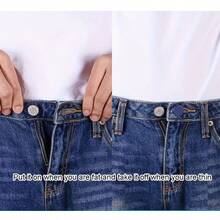 弹性腰围延长扣，可拆卸牛仔裤腰围延长扣，弹力腰围可调节扣，免缝腰围延长扣 - 顏色隨機 - 查看 7