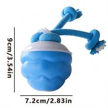 1个互动式狗狗玩具，3种模式 - 自动零食投放咀嚼球，适合小型、中型犬和幼犬 - 藍色 - 查看 2