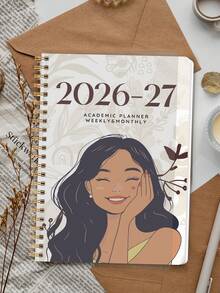 2026-2027学年月度计划本，24个月日历周计划本，适用于学习计划和时间管理，A5尺寸，学生和教师的理想之选，返校用品，2026新年礼物 - 彩色 - 查看 11