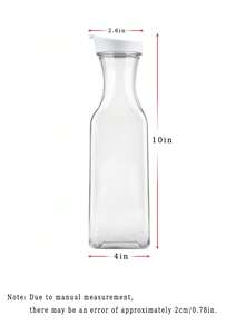 Diese quadratische Wasserflasche ist aus transparentem Kunststoff mit Klapptop-Design und stoßabsorbierender Funktion. Sie eignet sich zum Aufbewahren von Wasser, Eistee, Saft, Limonade, Milch, Cold Brew Kaffee und mosambikanischen Cocktails. Sie ist ein unverzichtbares Küchenutensil für Feiertagsdekorationen und ein hochwertiges Küchenhelfer für Zuhause. - Verschiedenfarbig - Übersicht 6