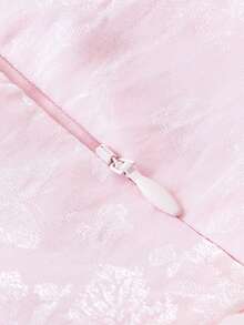 mini bala Young Girl Tulle Princess Dress Ruffle Sleeve Floral Embroidery Layered Mesh Party Birthday Gown Chinese Style - White Red - View 8