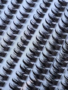 CMAYOME 384/512/544对睫毛套装，10-16mm混合密度睫毛工具套装，新款10-16mm猫眼D卷睫毛，DIY自然妆容睫毛嫁接套装，超柔软轻盈睫毛嫁接套装，睫毛胶水套装，适合日常使用、婚礼、约会、派对、音乐节、万圣节、簇状睫毛、单根睫毛、专业假睫毛妆容 - 彩色 - 查看 10