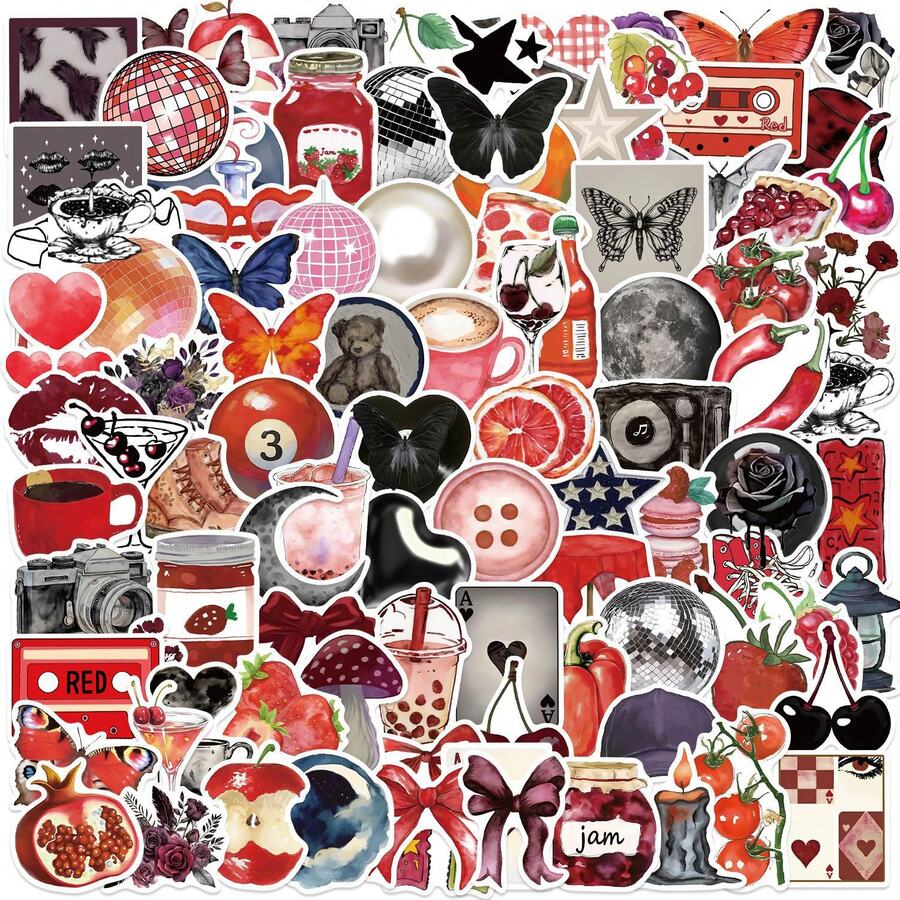 100 miếng dán phong cách Y2K, miếng dán cô gái thành thị, miếng dán đen trắng kiểu Y2K, miếng dán đô thị, miếng dán vinyl chống thấm nước, thích hợp cho máy tính xách tay, điện thoại, xe hơi, ván trượt, bình nước, sổ lưu niệm, máy tính, nhật ký, v.v. - Nhiều màu C - Xem 1