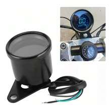 Indicador de velocidad de Retroiluminación LED LCD de motocicleta universal Odómetro modificado indicador de código multifuncional (pantalla de contenido de aceite / velocidad) - A - Ver 6