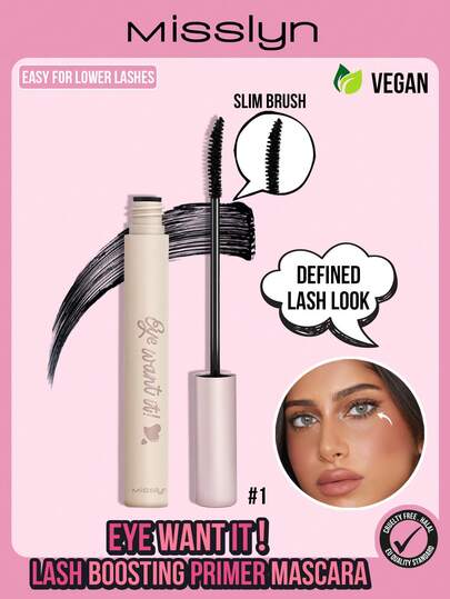  MISSLYN 丰盈卷翘眉胶，防水，丰盈，黑色，带刷头，遮盖，打底，拉长，塑形，卷翘，增厚，可叠加，打造浓密丰盈的眉妆，固定眉毛，纤维填充，Y2K妆容，派对，海滩，旅行，假日，露营，户外活动，礼品