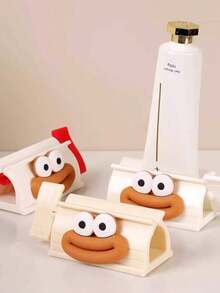 [Popular Choice] Easy Squeeze Toothpaste Dispenser - Cute Large Diameter Design, Manual Bathroom Accessory, Convenient And Easy To Squeeze Toothpaste - Multicolor - View 7