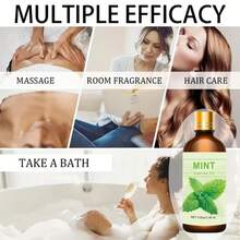 100ml/30ml/10ml Peppermint Essential Oil, Suitable For Home Aroma Diffuser, DIY Candles, Soaps, Relaxing Bath, Atmosphere, Fresh Air, Body Massage, Holiday Gifts - Peppermint Essential Oil - View 3