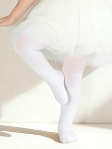 6pcs/Pack Baby Girls' Solid Color Velvet Leggings, Soft, Snag-Resistant, High Elasticity Tights, Suitable For School And Daily Activities - Multicolor - View 9