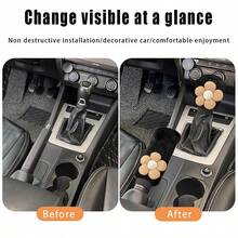 2 Pieces Set Of Handbrake Cover, Shift Lever Cover, Automatic Transmission Protective Cover (Inside The Car), Flower Car Shift Lever Cover, Auto Parts - Flowers - View 9