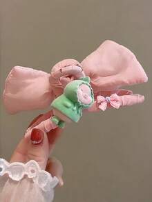 1pc Women's Floral Ribbon Bow Hair Claw Clip, Sweet And Gentle Hair Claw For Updo Hairstyles Hair Accessories Women Hair Clips Fashion Hair Clutch Casual Hair Jaw Clip