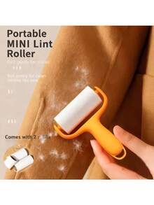 1 Handle + 3 Replaceable Core Lint Roller Kit,Portable Roller Hair Sticking Device: A Roll Of Clean Hair, Mini Carry! Sticking Hair, Removing Pet Hair, Cleaning Paper Scraps, Not Hurting Clothes, Adapting To Multiple Scenes, Clothes/Household Cleaning Artifact,Effortlessly Refreshes Items For Ultimate Practicality. - Màu xanh lam - Xem 5