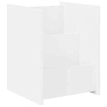 vidaXL Zeitschriftenständer Weiß 35 x 35 x 45 cm Holzwerkstoff - Weiss - Übersicht 3