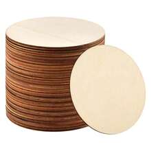 5pcs 7.8/11.8 Inch Wooden Blank Rings, Suitable For Crafts, Christmas Decorations, DIY Hanging Decorations, Painting And Drawing Boards, Home Decor, Party Decorations, Christmas Gifts, With Holes For Hanging - Apricot - View 5