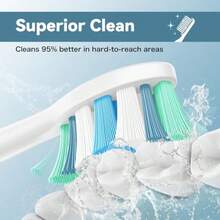 Replacement Toothbrush Heads Compatible With Philips Sonicare Replacement Brush Heads With Protective Cover Soft  Bristles Electric Toothbrush Replacement Heads For Oral Health 8 Pack+ Alkpjauighah - 8包白色 - 查看 4