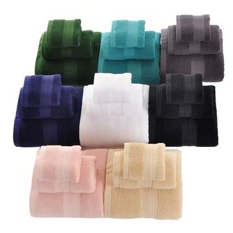 1 pieza Toalla de mano / Set de 3 piezas (Toalla de baño + Toalla de cara + Toalla de mano) Paquete familiar reforzado, 100% algodón premium, súper absorbente, suave y amigable con la piel, diseño de rayas con ribete de satén, ideal para lavarse la cara, secar el cabello, envolver, SPA, natación, gimnasio, desmaquillado, artículos esenciales de baño