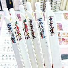 1支可爱卡通人物按压式中性笔，外观精美，造型可爱，学生书签笔，书写流畅速干，0.5mm毛笔问号笔，款式随机，新年礼物，情人节礼物，复活节礼物