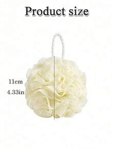 1/4pcs Loofah Sponge, 4pcs Lace Exfoliating Loofah Sponge For Home Spa Bath, Fluffy Net Brush, Pumice Bath Powder Puff For Face And Body, Rich Foaming Net Loofah, Bath Flower Ball, Bath Sponge Tennis, Bathroom Accessories, Home Supplies, Student Supplies, Back To School, Dorm Essentials - Random Color - View 5