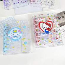 A7透明活页夹，6孔软皮笔记本活页夹，透明活页装订封面，可拆卸圆形活页夹 - 彩色 - 查看 7