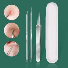 3pcs Blackhead Remover Kit + White Box, 3 Different Blackhead Needle Tips Included, Stainless Steel Blackhead & Blemish Extractor, Beige Facial Pore Cleansing Tool, Suitable For Men & Women Home Facial Care - Multicolor - View 12